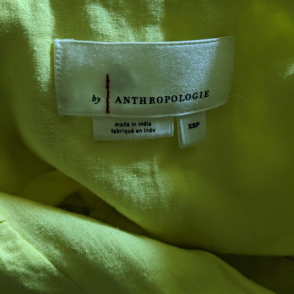 Anthropologie - The Somerset Maxi Dress Tiered: Linen | Lemon Yellow | Size XSP - Picture 6 of 17